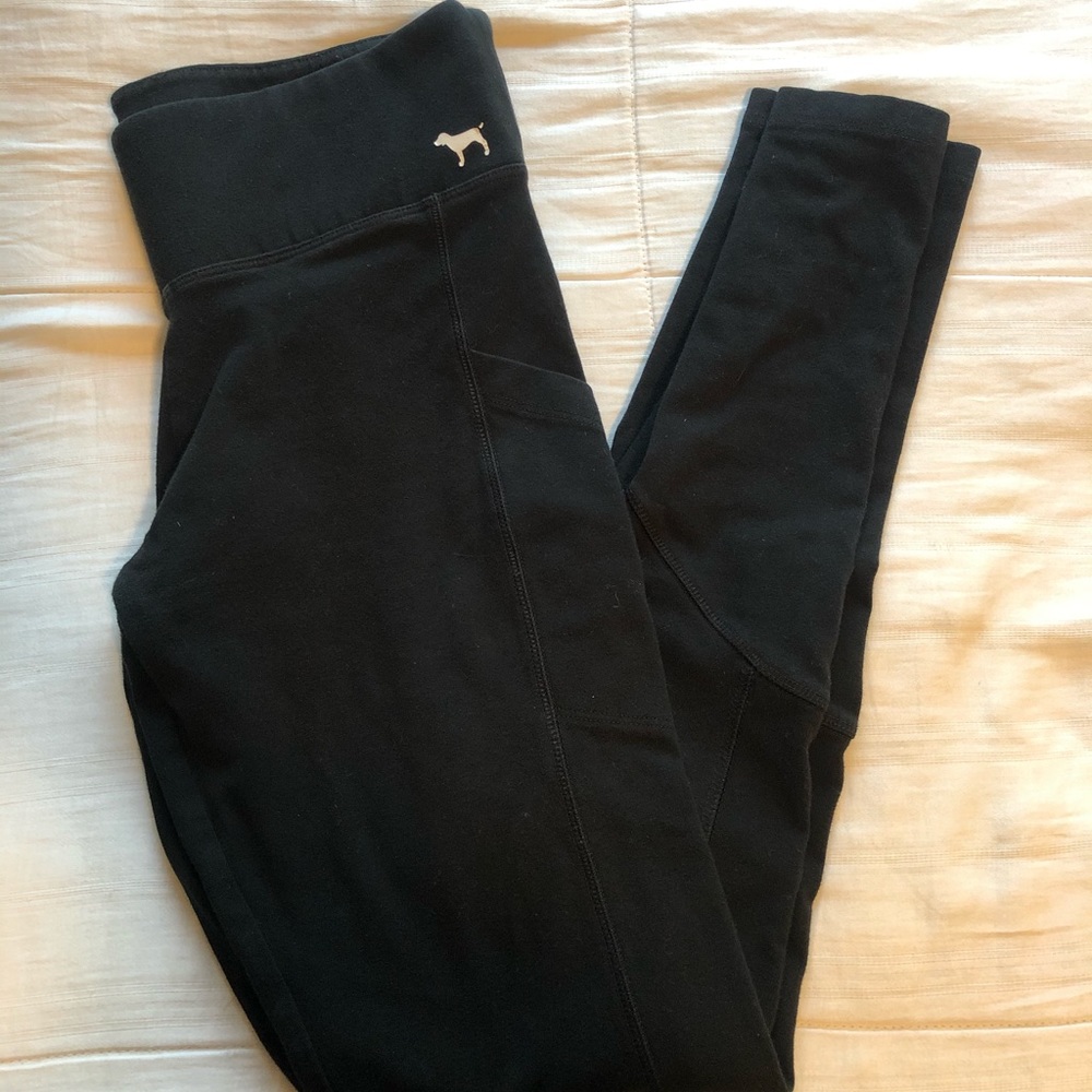 VS PINK small black high waisted leggings